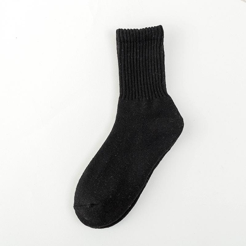 Men's Autumn and Winter New Products Thick Warm Solid Color High Like Rib Hair Ring Tube Socks