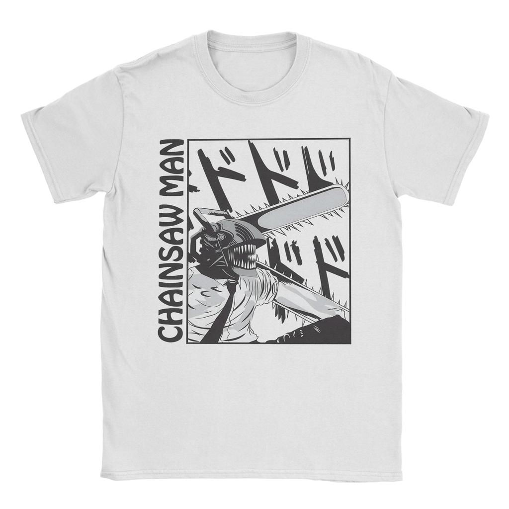Mens TShirt Chainsaw Man Reze TShirts Hip Hop Anime Movie Summer Tee Shirt Vintage Casual Cotton Tops Gift Idea