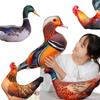 Kawaii Simulation Animal Print Plush Doll Pillow Chicken Duck Goose Pigeon Parrot Rooster Hen Plush Toy Home Decor Gift For Girl