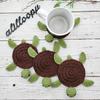 4 Pcs Crochet Turtle Coasters SetFunny Handmade Woven Drink MatsCute Shell Shaped Mug Cup MatTable Desk Decor