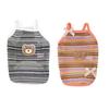 Pet Vest Sleeveless with Hollow Breathable Polyester Soft Plush Bear Bow Decoration Pet Vest Loose Fit Small Dogs Summer Wear
