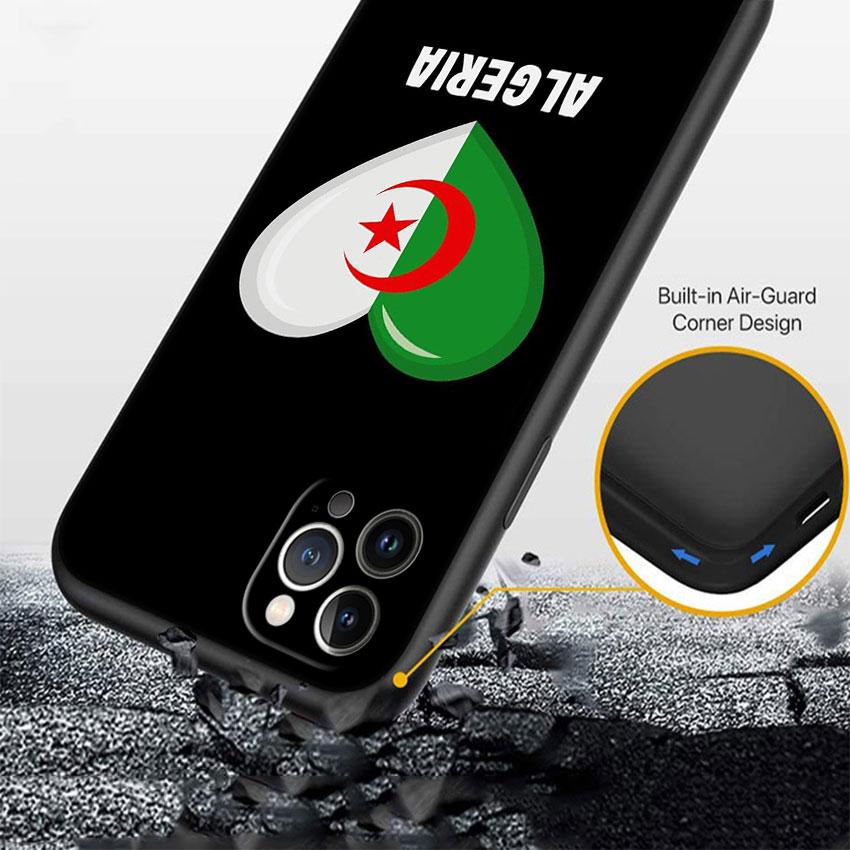 CJ2 Algerian Passport Flag Soft Shell Phone Case for Redmi Note 10 11 12 Pro Max 10S 10C 10T 11A 11S 12S 12C