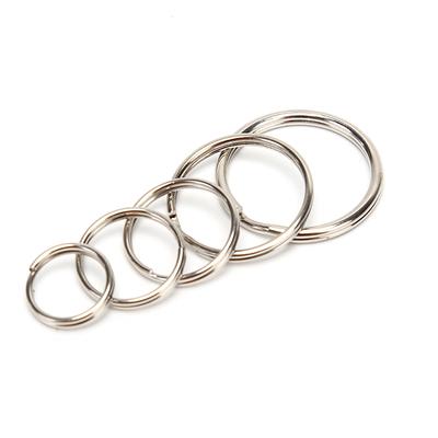Polished Swivel Clasp with Keyring Chain Flat Split Ring DIY Keychain Supplies