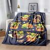 Kawaii Yoda Flannel Blanket Is Soft and Warm, Suitable for Bedrooms, Living Rooms, Bedside Tables, Travel, Picnics, and Other
