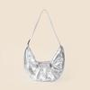 Underarm One-shoulder Crescent Bag Women's Summer All-in-one Drawstring Pleated Denim Bag
