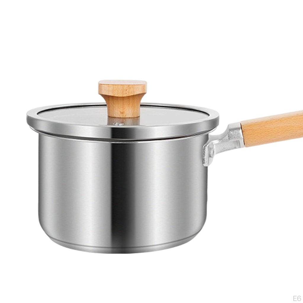 10cm Small Pot ,Multipurpose Universal with Lid ,Milk Pan, Long Handle Thickened Sauce Pan ,Cooking