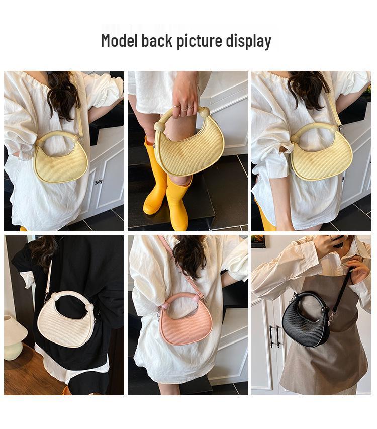 Sac à main plissé en forme de croissant pour femme Automne 2025: Sac à Bandoulière Unique et Sac Bandoulière à la Mode