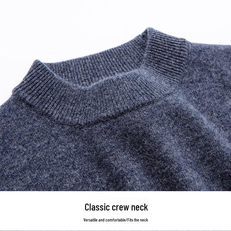 Hodo Men's 100% Merino Wool Crew Neck Sweater