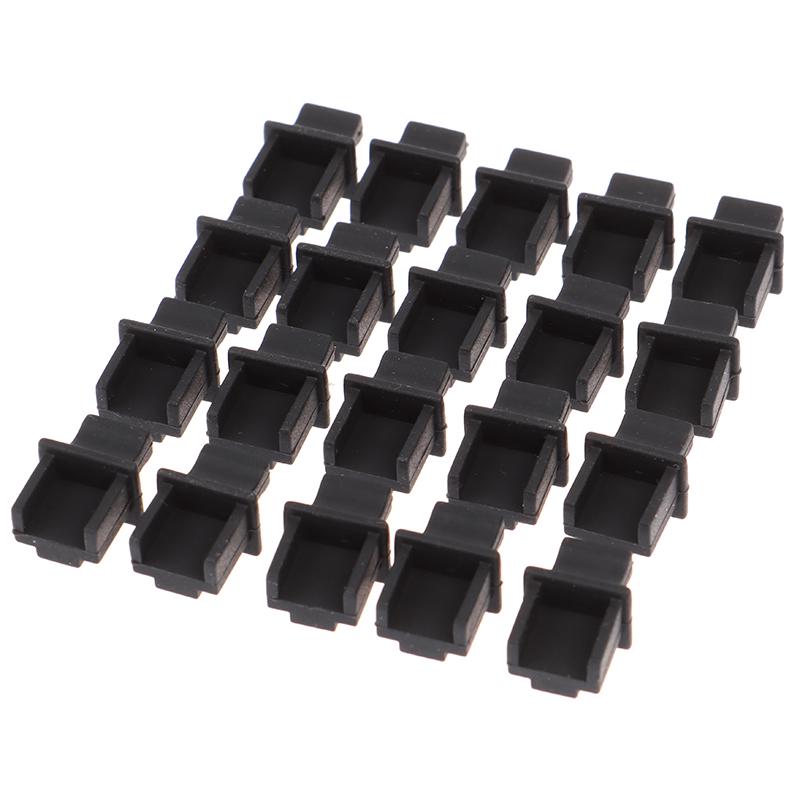 

20Pieces Rj45 Network Port Protective Rubber Cover Network Connector End Cap