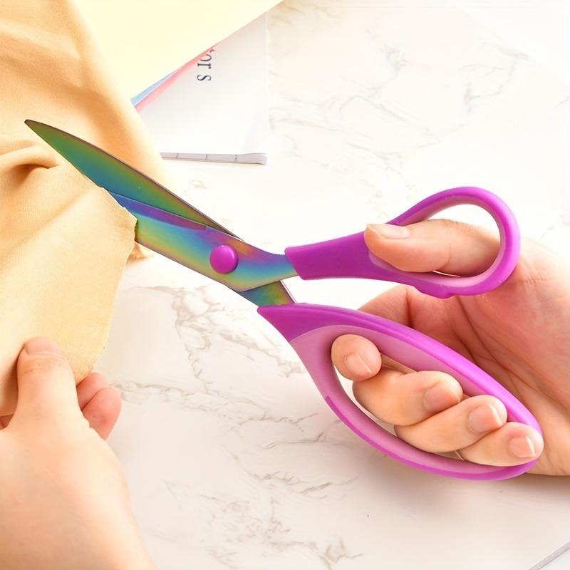 Craft Scissors Purpose Sharp Titanium Blades Shears Rubber Soft Grip Handle Multipurpose Fabric Scissors Tool Great for Office