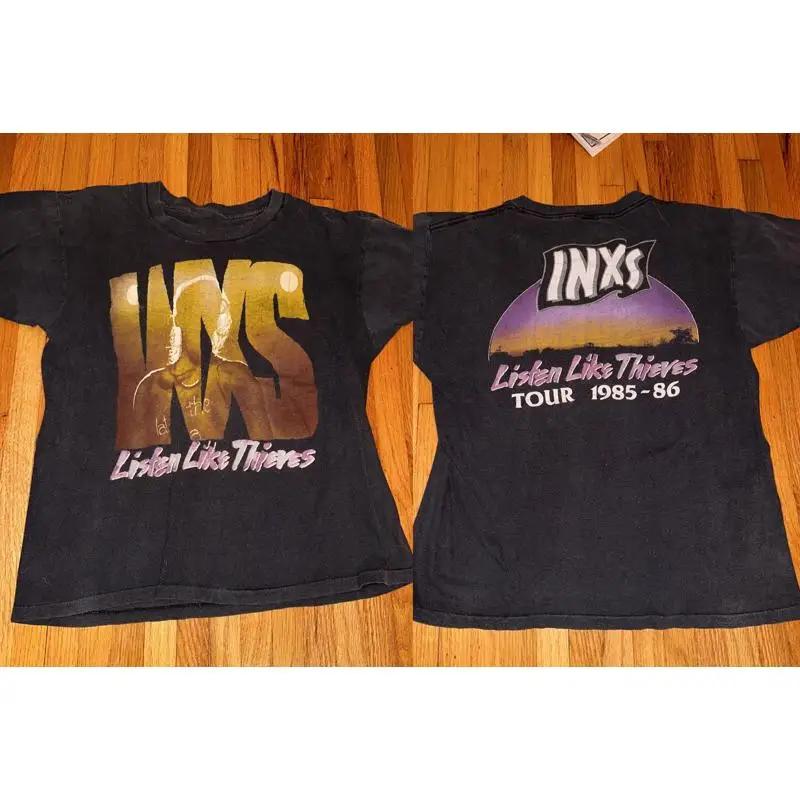 Inxs Band Tour Listen Like Thieves T Shirt For Cotton Mk495