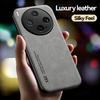 For Vivo X300 and X300 Pro Case Built-in Magnet Thin Silky Hand Feeling Leather Anti-Fingerprint Lens Full Protection Cover