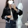 Women's Trendy Faux Two-Piece PU Leather Motorcycle Jacket - Short, Stylish Spring/Autumn Outerwear