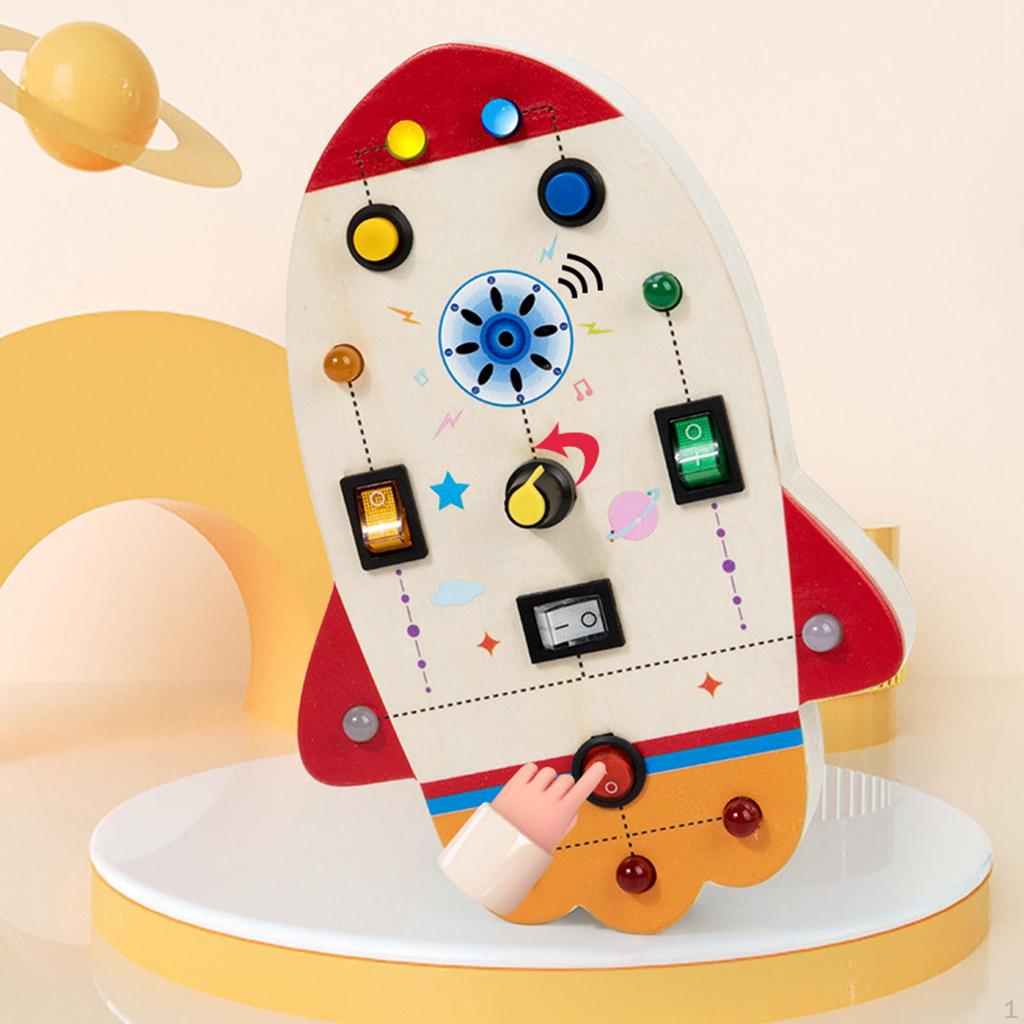Interactive Wooden Activity Board for Kids - Educational Toy