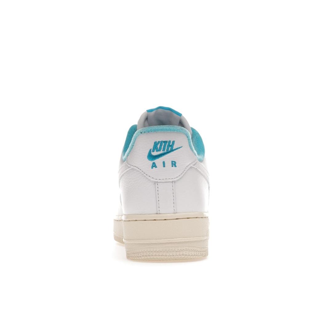 Kith x Nike Air Force 1 Low Hawaii Herren Sneaker Weiß Blau-Lagune Aloe-Verde DC9555-100