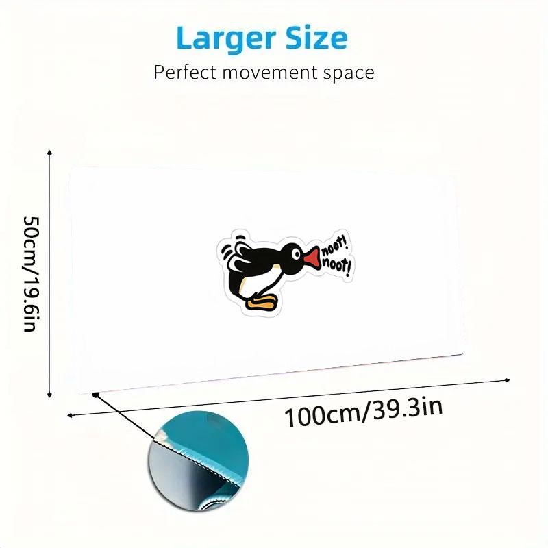 Black Duck Sticker Large Size Mouse Pad Large Gaming Table Cushion Nonslip Laptop Tablet Big Mousepad Xxl Mat Mini Pc Playmat With Lock Edge