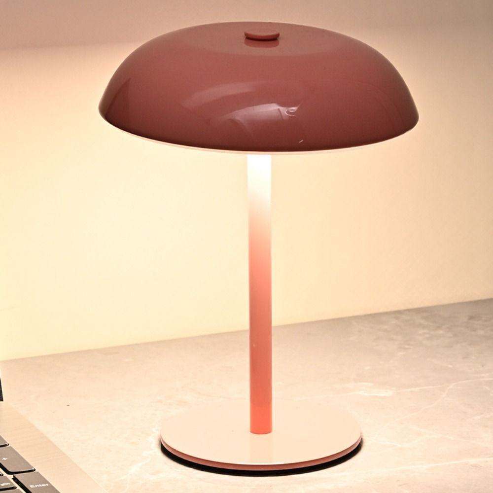 3-Color Lights Mushroom Table Lamp Touch Control Eye-Caring Light LED Desk Light Stepless Dimmable Portable