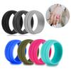 Women Men Flexible Silicone Wedding Ring Outdoor Sports Gym Band Fashion Gift
