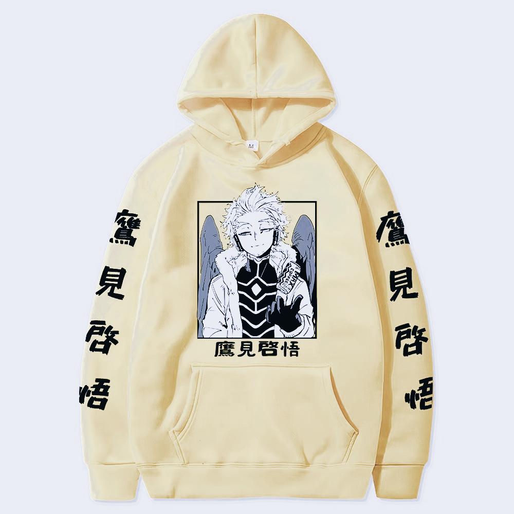 

Anime My Hero Academia Hawks Graphic Printed Hooded Men Women Casual Loose Hoodies Manga Pullover Harajuku Sweatshirt 3XL