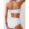 XS - L Kwiatowy Bikini Bandeau 3D Damski Kostium Kąpielowy Bikini z Wysokim Stanem Damska Odzież Kąpielowa Dwuczęściowy Zestaw Bikini Kostium Kąpielowy Swim Lady
