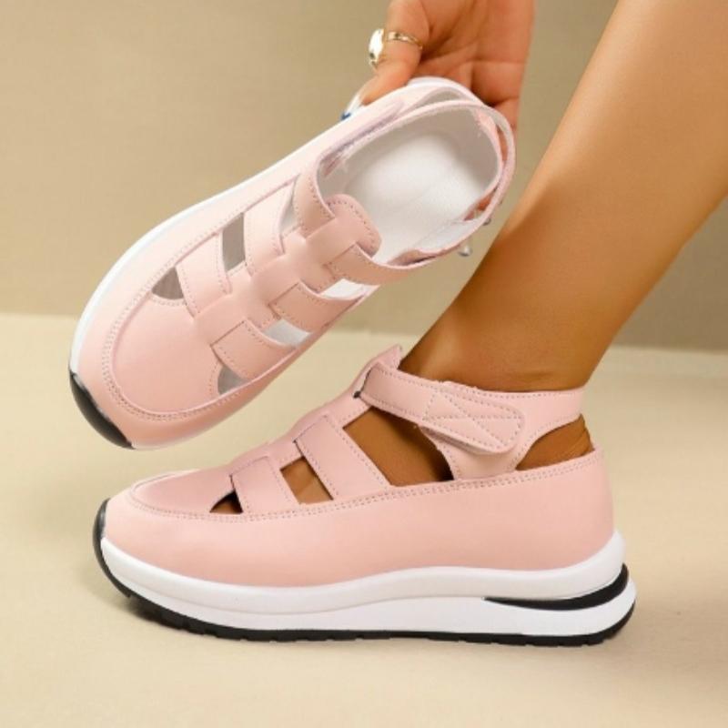 Fashion Women Sandals Soft Low Heels New Summer Slip On Shoes for Women Fashion Heeled Anti-slip Sandals Women Outdoor