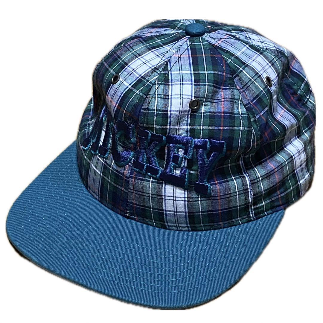 

[USED] Mickey Disney Madras Check Cap Made in USA