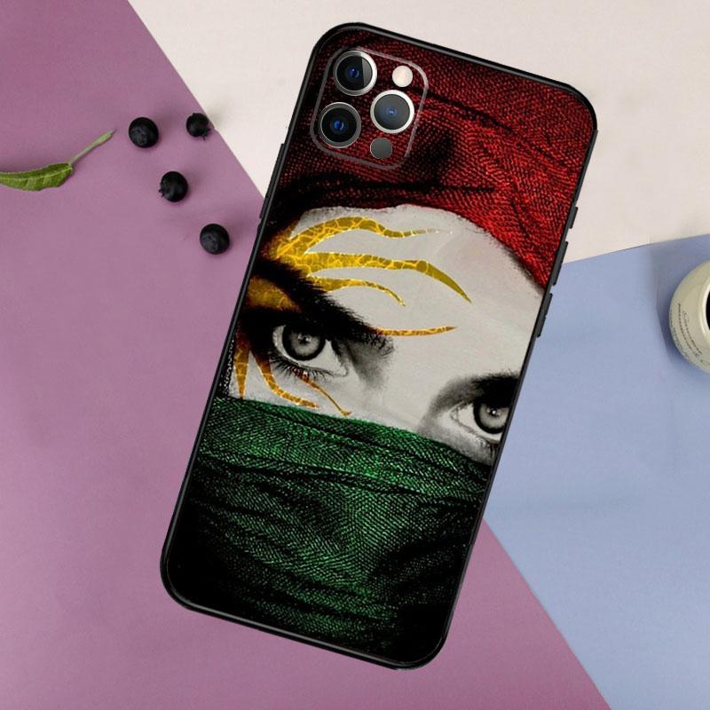 Kurdistan Flag Phone Case For iPhone 16 15 14 13 12 11 17 Pro Max 13 mini 16 Plus 16e 17 Air Bumper Cover