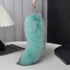 Plush Faux Hair Foxes Tail Keychain Elegant Keyrings Charm with Foxes Tail Pendant Fashionable Keychain Decorations