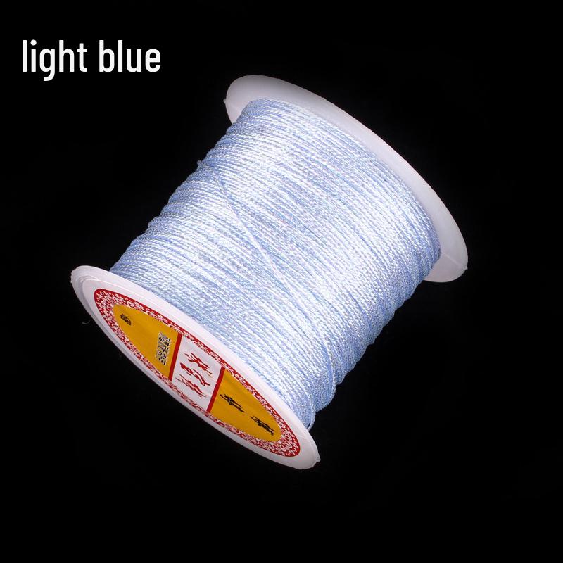 Handmade Red Lanyard Bracelet with Gold Iridescent Gimp Thread