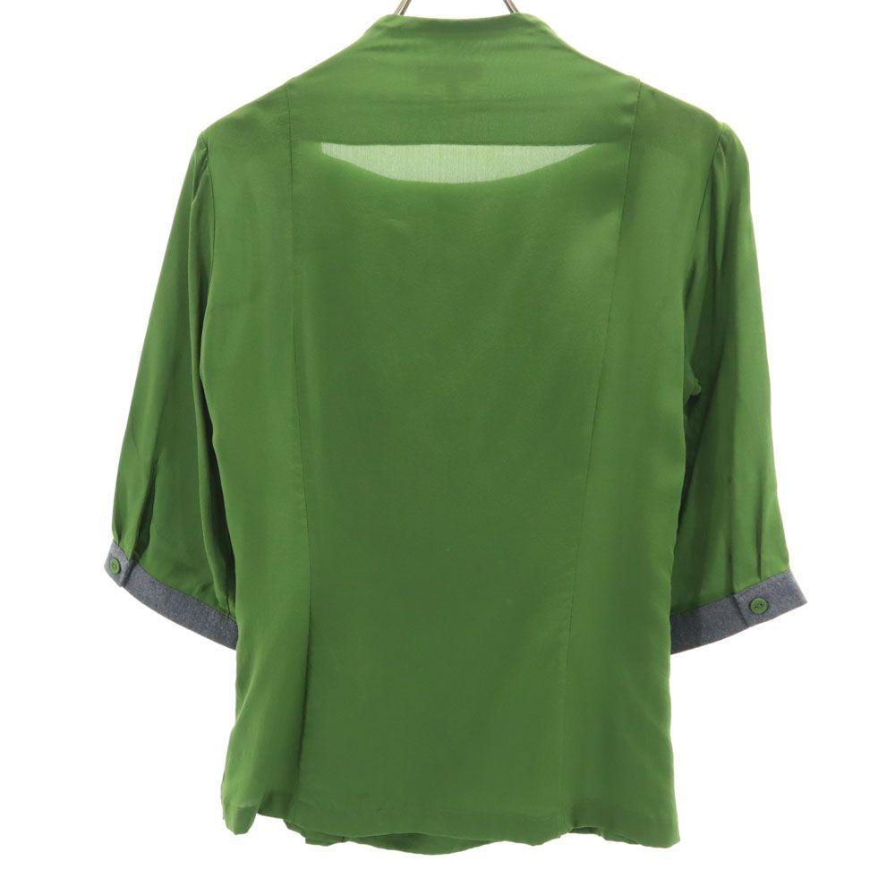 Adolfo Dominguez Seide 7/8-Ärmel Größe 40 Khaki Damen Gebraucht