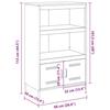 VidaXL Highboard White 68x39x113 Cm Steel, Buffet, Cupboard, Sideboard, Cabinet, Storage Cabinet, Cabinet 842975