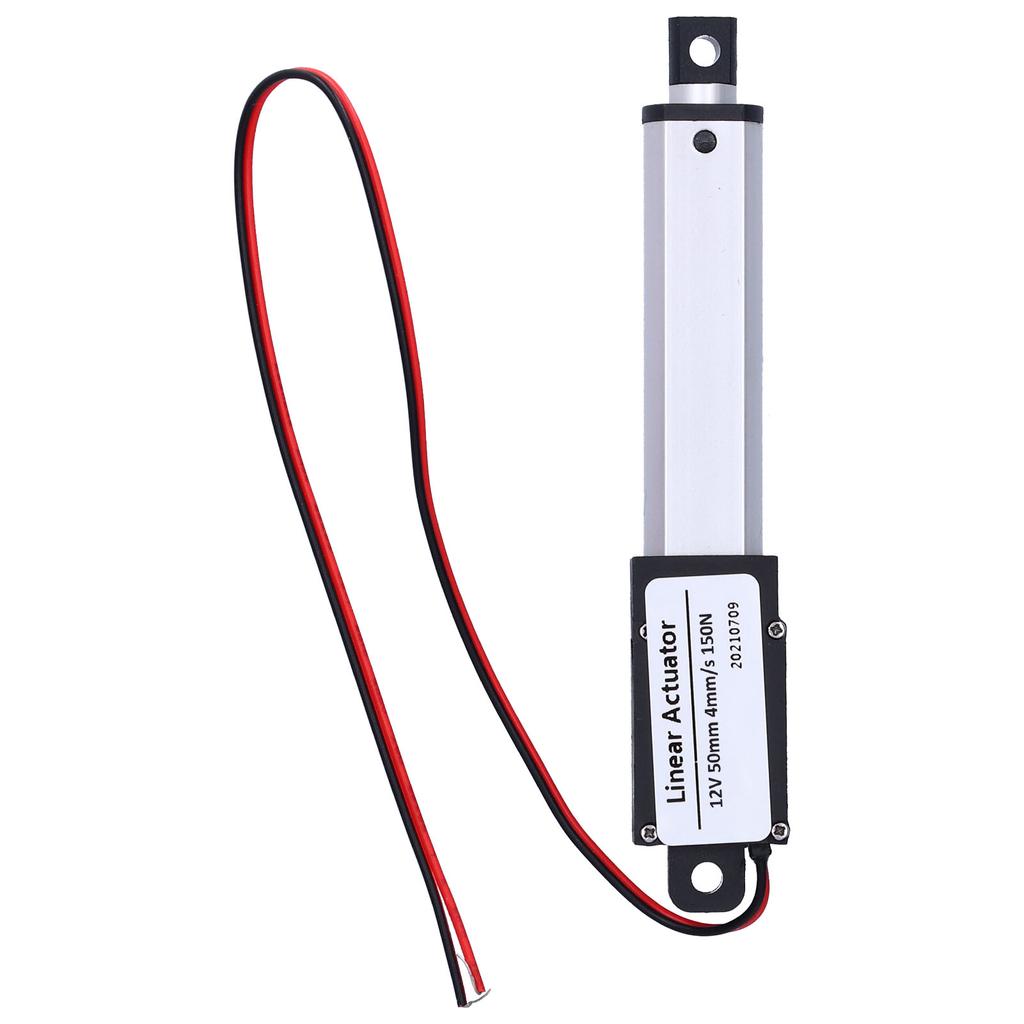Actuador Lineal 50mm de Carrera CC 12V Bajo Ruido Interruptor de Límite Interno Mini Actuador de Movimiento Lineal para Automoción
