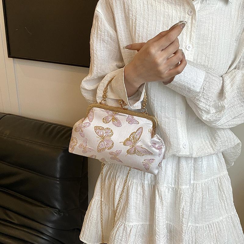 Geantă frumoasă casual crossbody cu un umăr, personalitate la modă, cheongsam atmosferic, hanfu, stil național, de mână, geantă scoică pentru femei