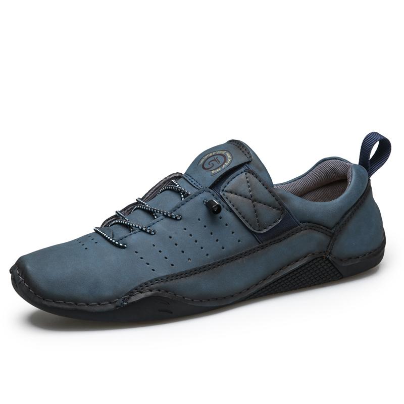 Hot Sale Men's Outdoor Leather Casual Shoes Male Breathable Sneakers Slip-On Walking Shoes For Men New Arrival Large Size