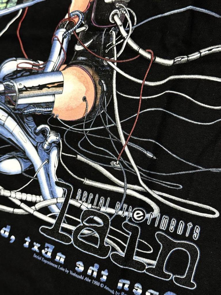 [USED] serial experiments lain T-shirt black XL Sorayama