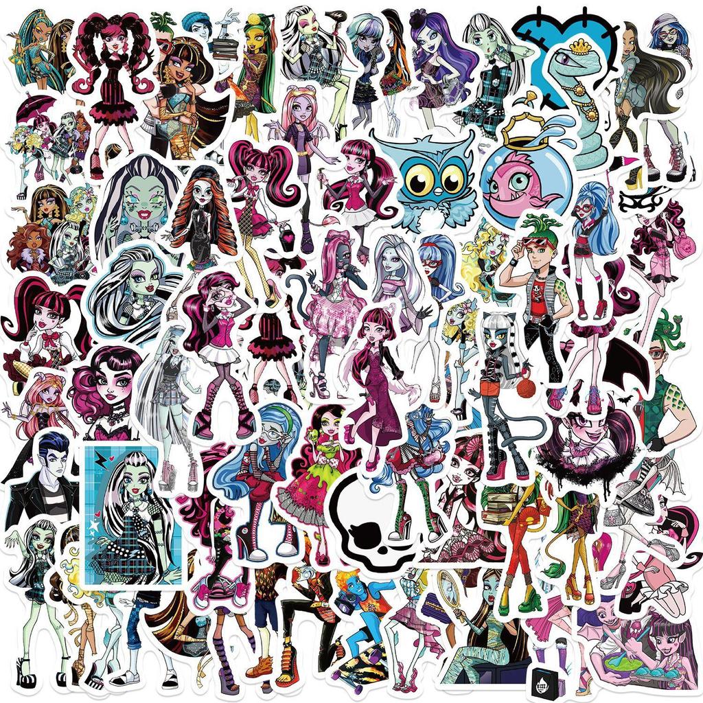 70Pcs Monster High Stickers for Teens Cool Anime Waterproof Vinyl Decals Water Bottles Tonys and Gifts Teens Girls