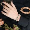 Autumn And Winter Jewelry Retro Simulation Corundum Light Luxury Full Diamond Bracelet Retro Main Stone 4 * 6