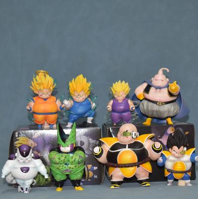 Versión Q de dominante, Friesa, Gordito, Buo Vegeta, Wukong, Naba, Krilin, Cell, figura en caja.
