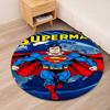 SUPERMAN Printed Round Rug Carpet Chair Rug Area Rug Entryway Doormats,for Office Chair Living Room Bedroom Kitchen Room.