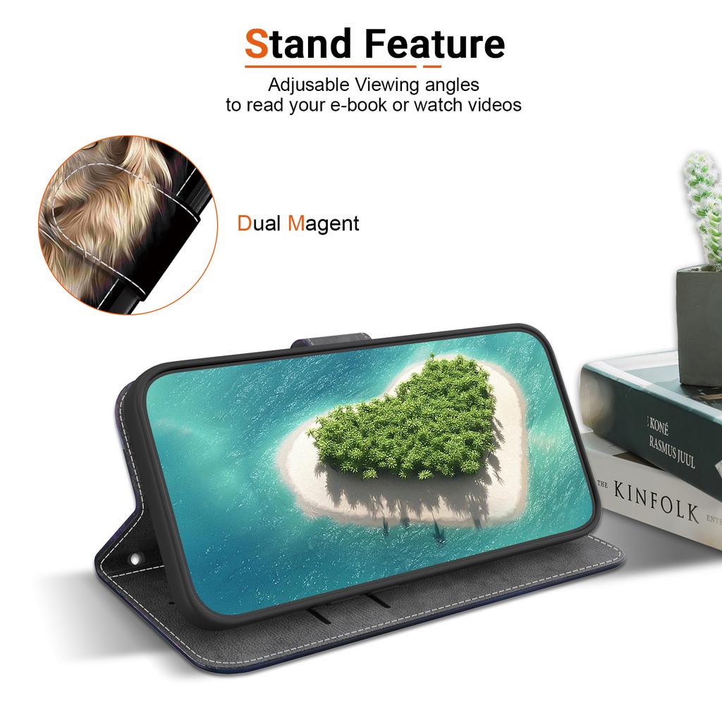 Majestátní lev Vzor Králův pohled Flipové pouzdro z PU kůže pro iPhone Samsung Infinix TECNO OPPO Realme Moto...pro více než 900 modelů telefonů