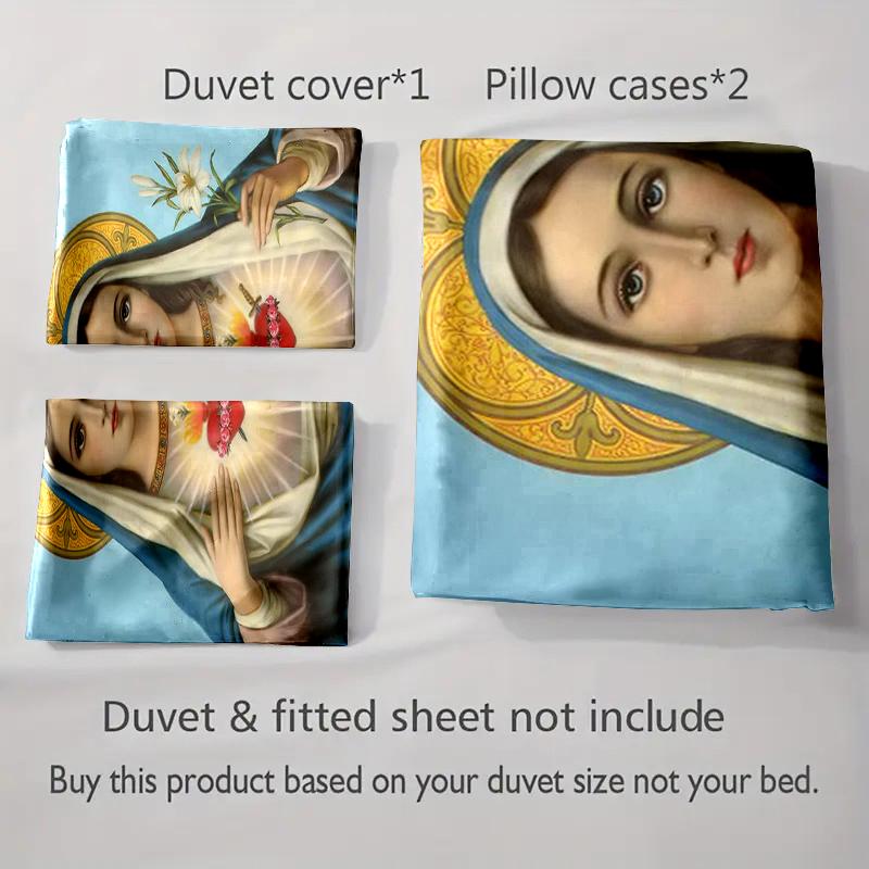 "Religious icon imagery" Bedding Duvet cover sets Duvet covers Pillowcases gifts (1 * Duvet Cover 2 * Pillowcases, without duvet insert)