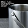 Stainless Steel Ice Bucket Portable Double-Layer Insulated Barrel with Handle Design