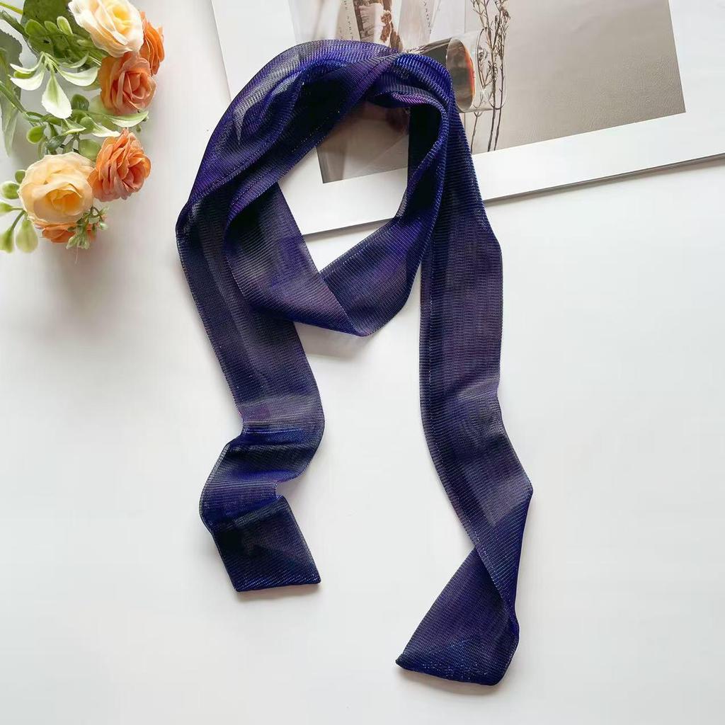 Korean Style Summer Iridescent Pearlescent Silk Scarf - Lightweight & Breathable