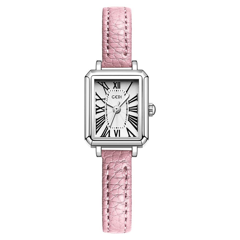 Roman Retro Small Exquisite Square Student Watch Women'S Simple Temperament Belt Quartz Watch