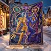 Saint Seiya Pattern Blanket for Home Decoration, Bed, Sofa, Car Travel, Camping, Suitable for All Seasons, Birthday Christmas Gift