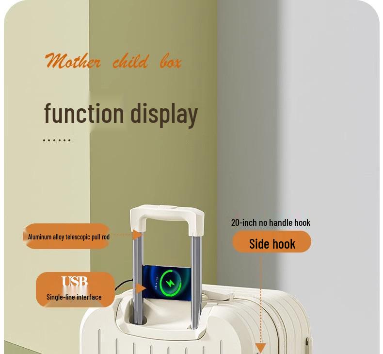 20-calowa walizka kabinowa na kółkach o dużej pojemności, z wytrzymałym zamkiem błyskawicznym, konstrukcją odporną na upadki i zamkiem szyfrowym