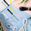 Reusable Silicone Cable Tie 20 Pcs Silicone Cable Manager Data Cable Earphone Cable Storage Charging Cable Finishing Multi-functional Strap Bl