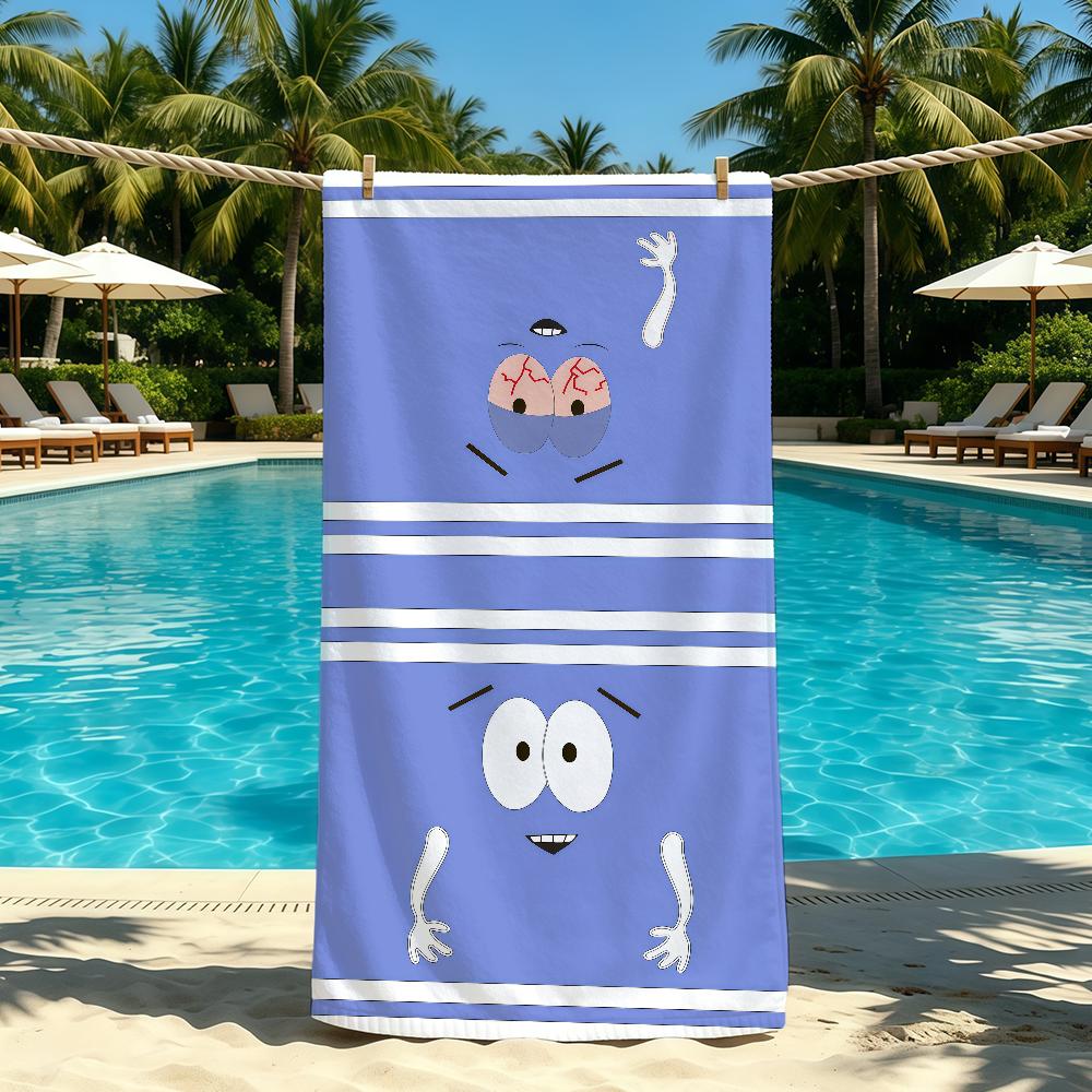 T-Towelie Cartoon Animation Towel For Outdoor Camping Beach Towel Super Absorbent Quick-Drying Summer Towel