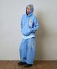 Lujeoseukeulleob Multi Logo Wide Sweatpants Blue