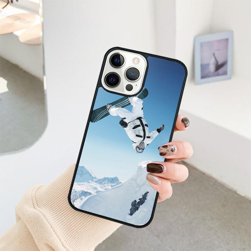 Skiing Snow Snowboard Ski Phone Case For iPhone 17 Air 16 15 14 11 12 13 Pro  MAX Plus coque Cover Shell